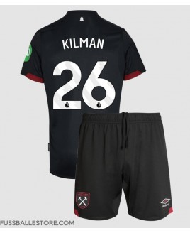 Günstige West Ham United Max Kilman #26 Auswärts Trikotsatzt Kinder 2024-25 Kurzarm (+ Kurze Hosen)